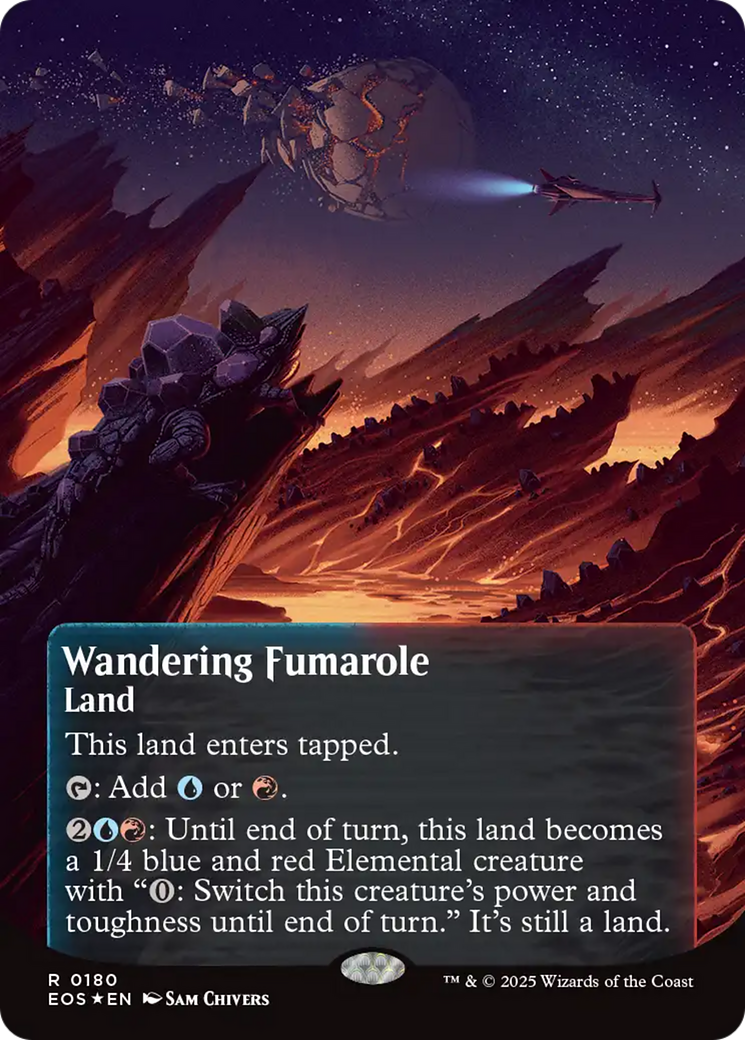 Wandering Fumarole (0180) (Borderless) (Galaxy Foil) [Edge of Eternities: Stellar Sights] | Jack's On Queen
