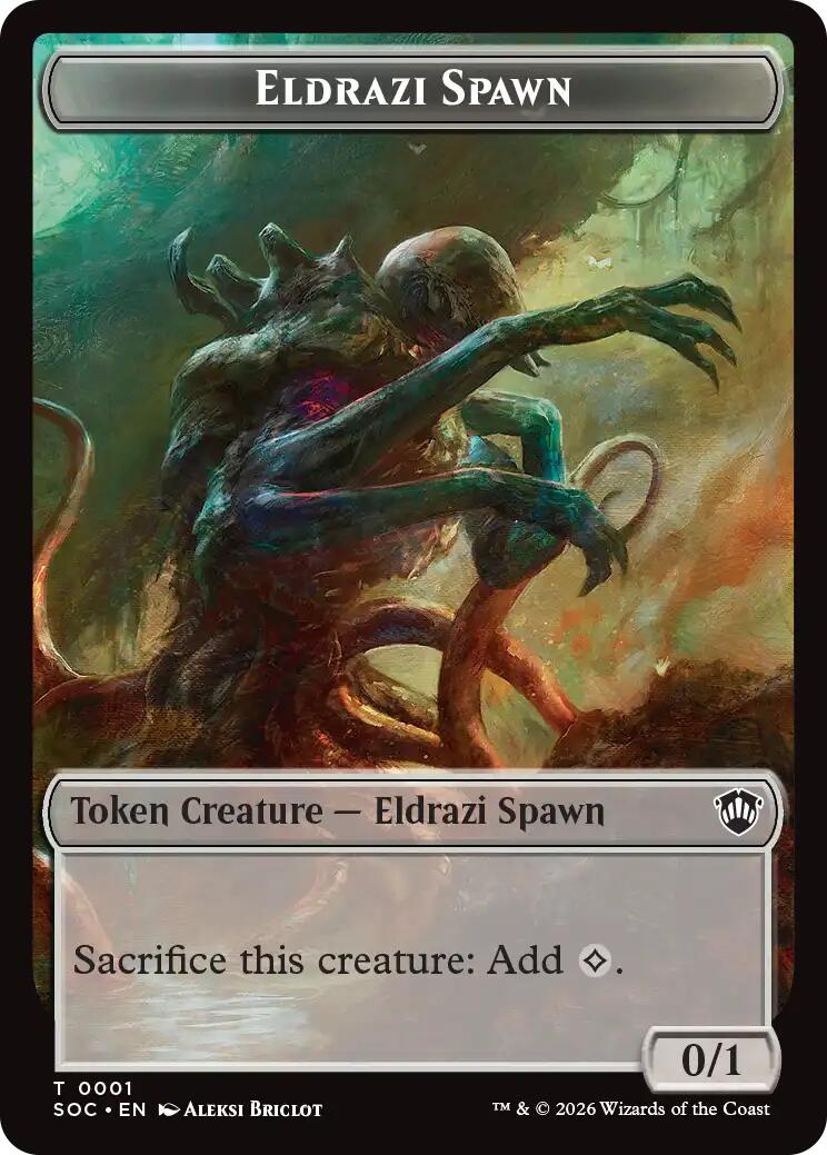 Eldrazi Spawn // Worm Double-Sided Token [Secrets of Strixhaven Commander Tokens] | Jack's On Queen