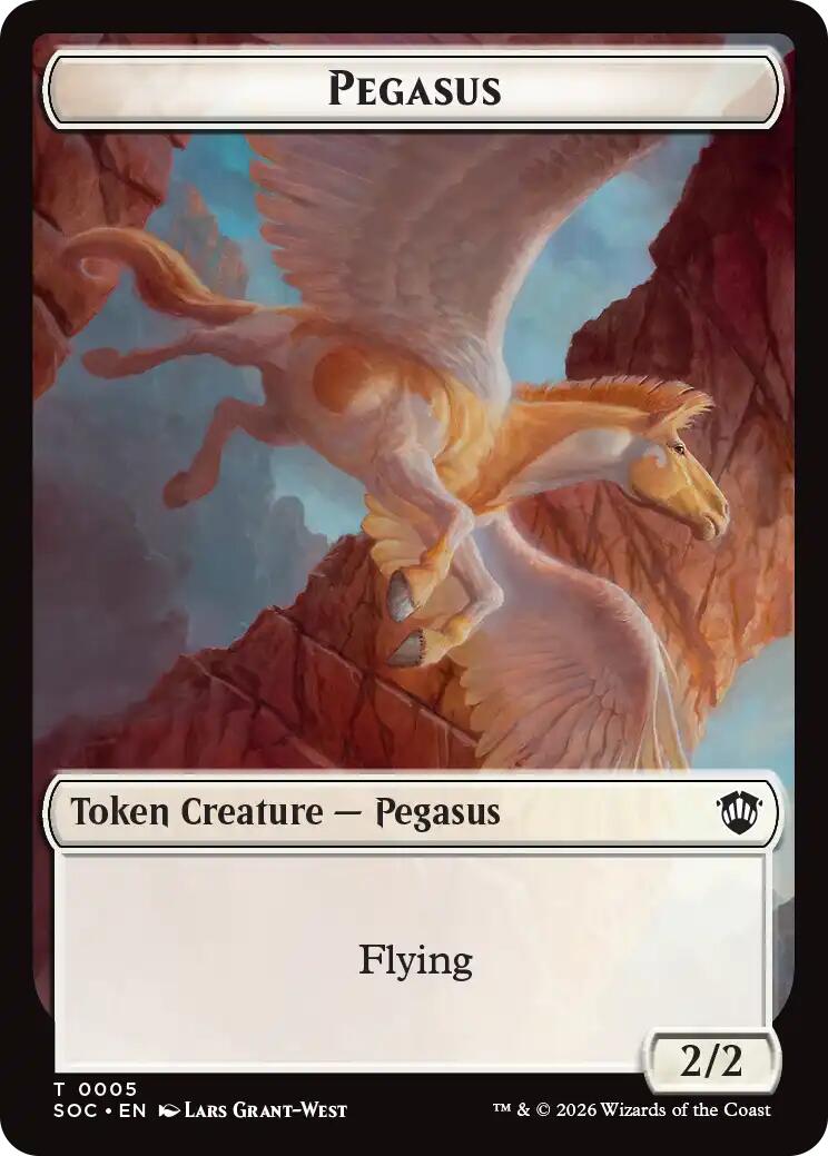 Pegasus // Inkling (0022) Double-Sided Token [Secrets of Strixhaven Commander Tokens] | Jack's On Queen
