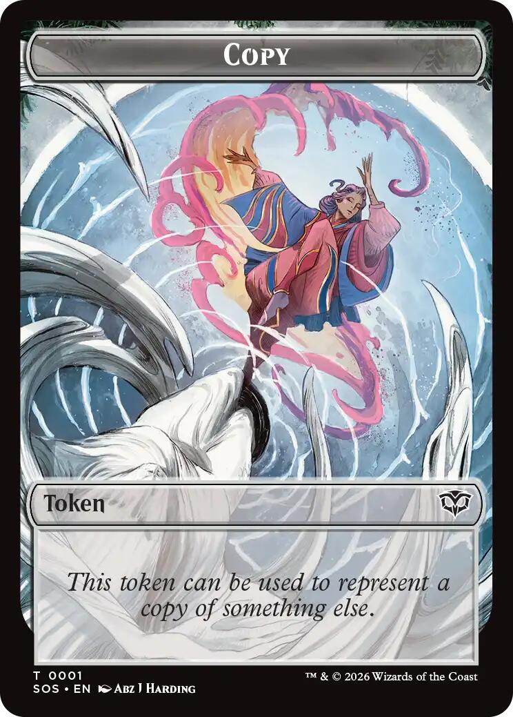 Spirit (0025) // Copy Double-Sided Token [Secrets of Strixhaven Commander Tokens] | Jack's On Queen