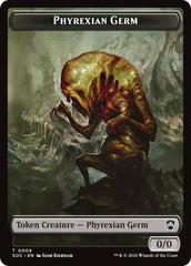 Phyrexian Germ // Treasure Double-Sided Token [Secrets of Strixhaven Commander Tokens] | Jack's On Queen