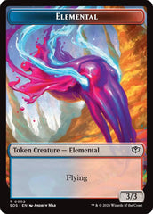 Dragon Illusion // Elemental (0002) Double-Sided Token [Secrets of Strixhaven Commander Tokens] | Jack's On Queen
