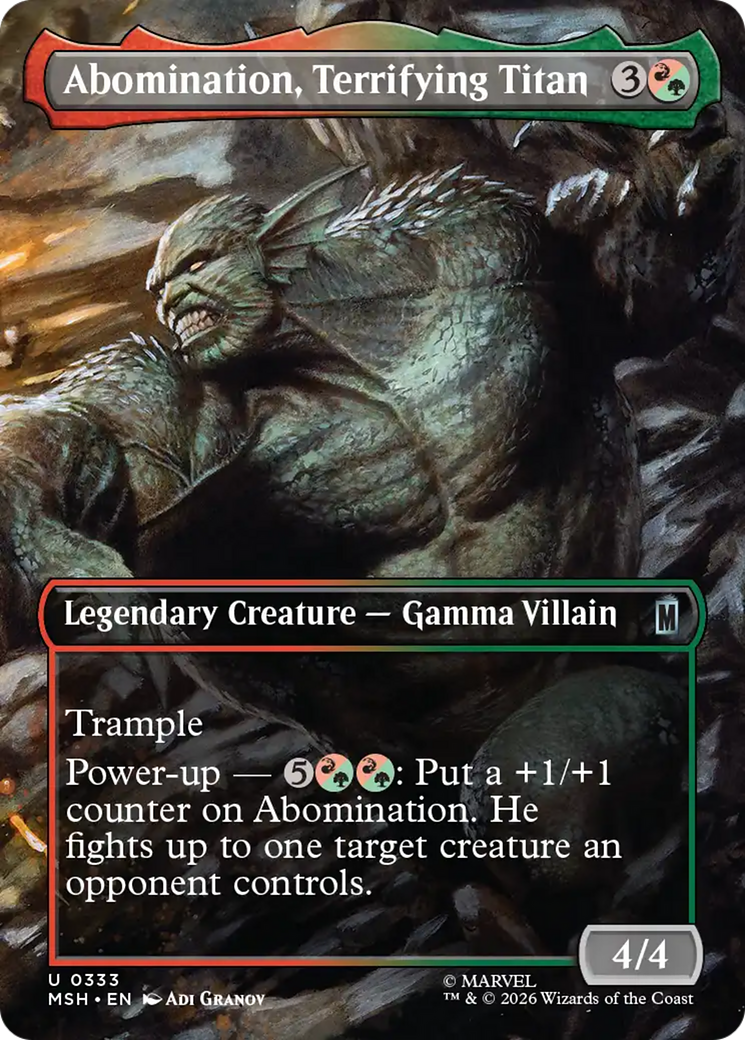Abomination, Terrifying Titan (Borderless) [Marvel Super Heroes] | Jack's On Queen