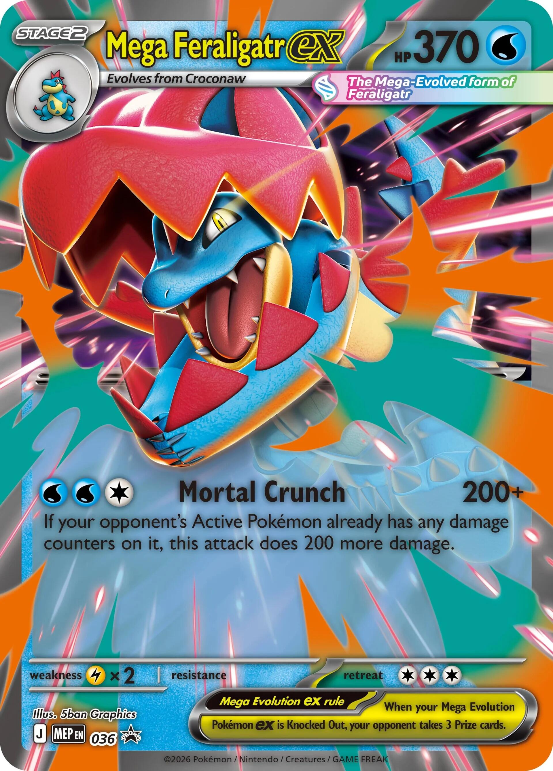 Mega Feraligatr ex (036) [Mega Evolution Promo] | Jack's On Queen