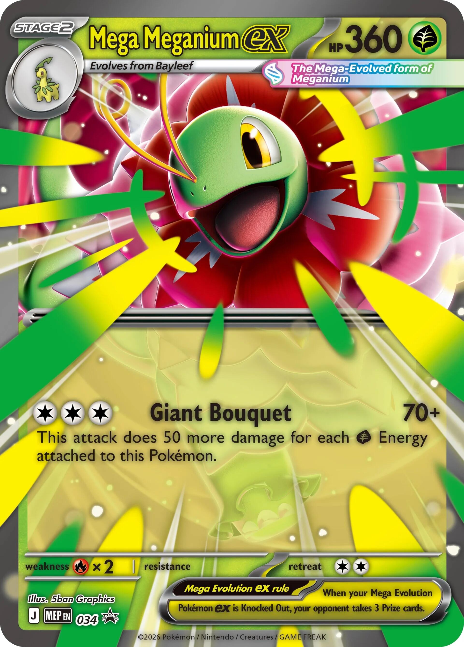 Mega Meganium ex (034) [Mega Evolution Promo] | Jack's On Queen
