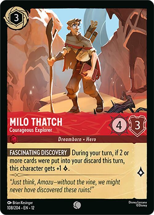 Milo Thatch - Courageous Explorer (108/204) [Wilds Unknown] | Jack's On Queen
