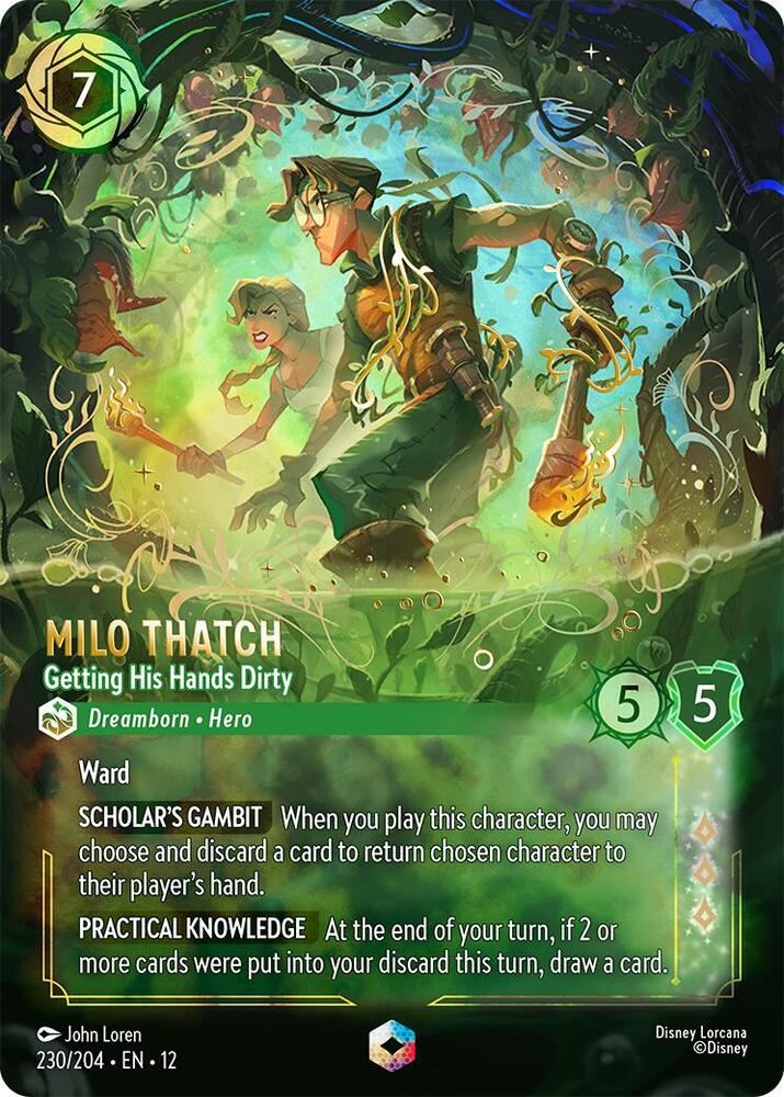 Milo Thatch - Getting His Hands Dirty (Enchanted) (230/204) [Wilds Unknown] | Jack's On Queen