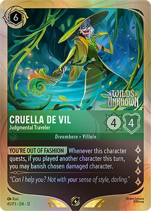Cruella De Vil - Judgmental Traveler (45) [Disney Lorcana Promo Cards] | Jack's On Queen