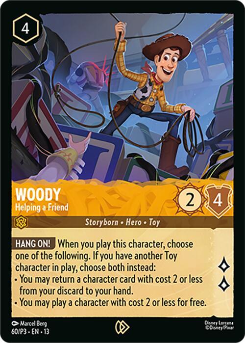Woody - Helping a Friend (60) [Disney Lorcana Promo Cards] | Jack's On Queen