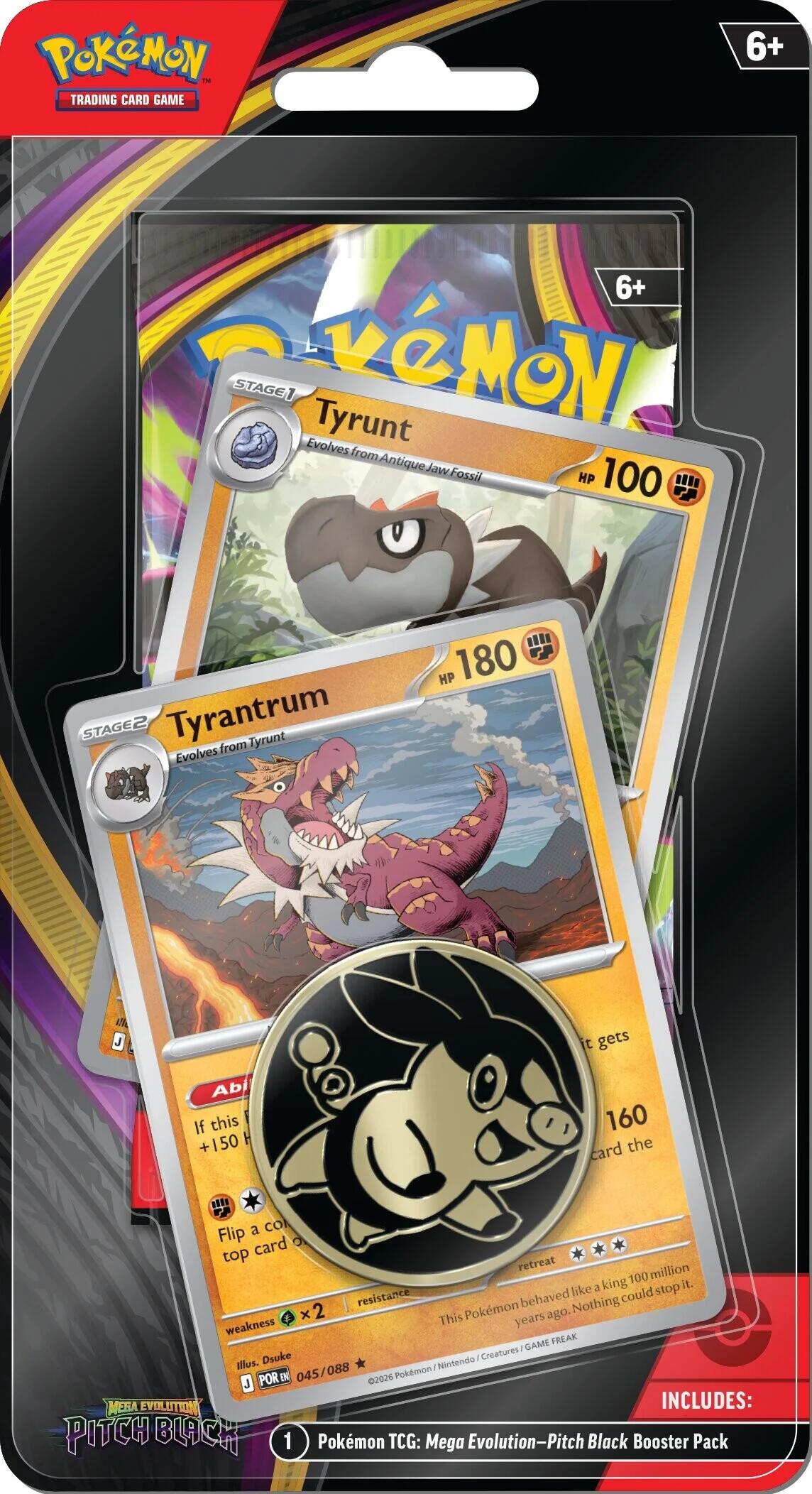 Mega Evolution: Pitch Black - Premium Checklane Blister [Tyrunt, Tyrantrum] (Target Exclusive) | Jack's On Queen