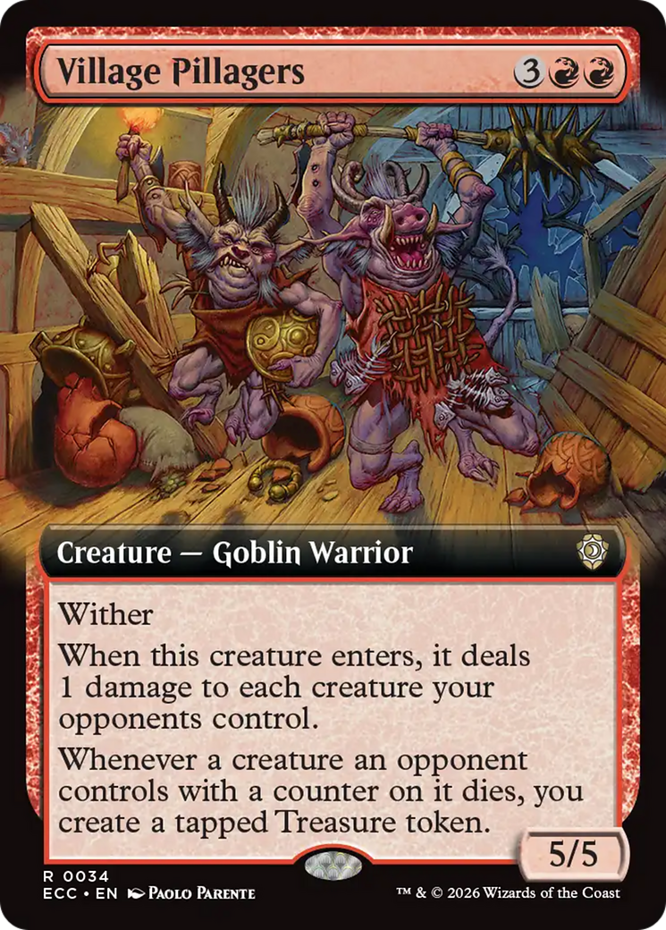 Village Pillagers (Extended Art) [Lorwyn Eclipsed Commander] | Jack's On Queen