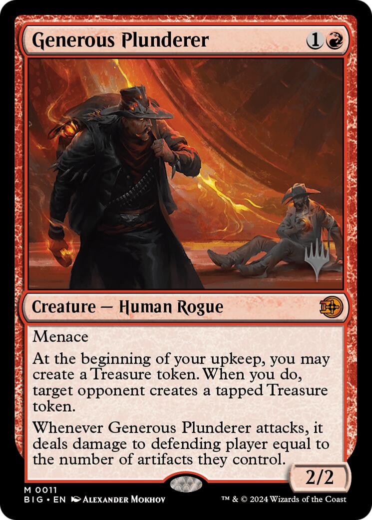 Generous Plunderer [Outlaws of Thunder Junction Promos] | Jack's On Queen