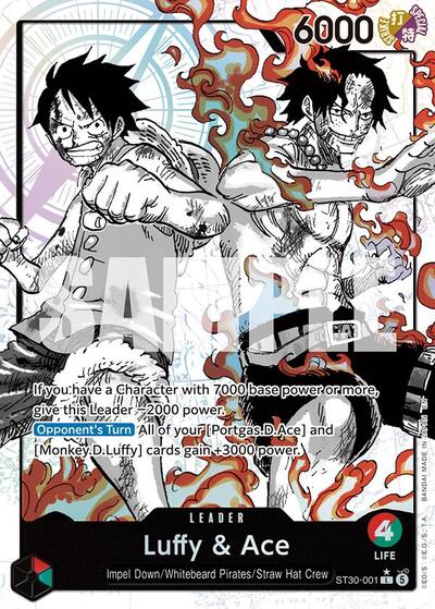 Luffy & Ace (Parallel) (ST30-001) [Starter Deck EX: Luffy & Ace] | Jack's On Queen