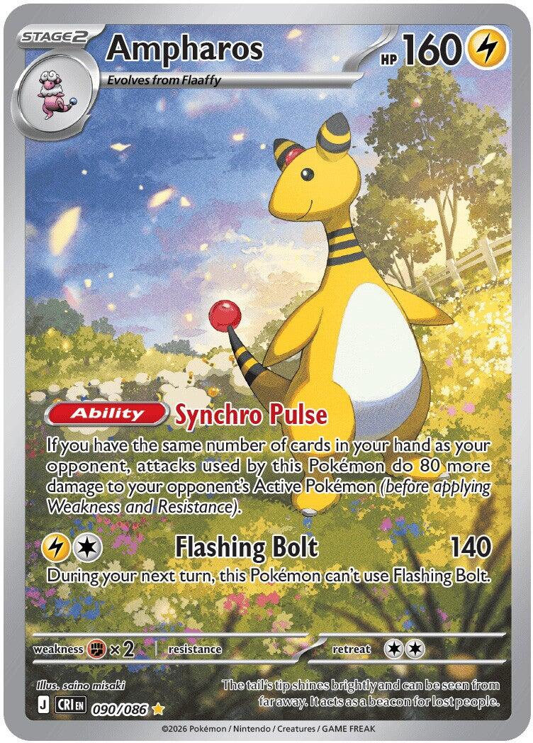 Ampharos (090/086) [Mega Evolution: Chaos Rising] | Jack's On Queen