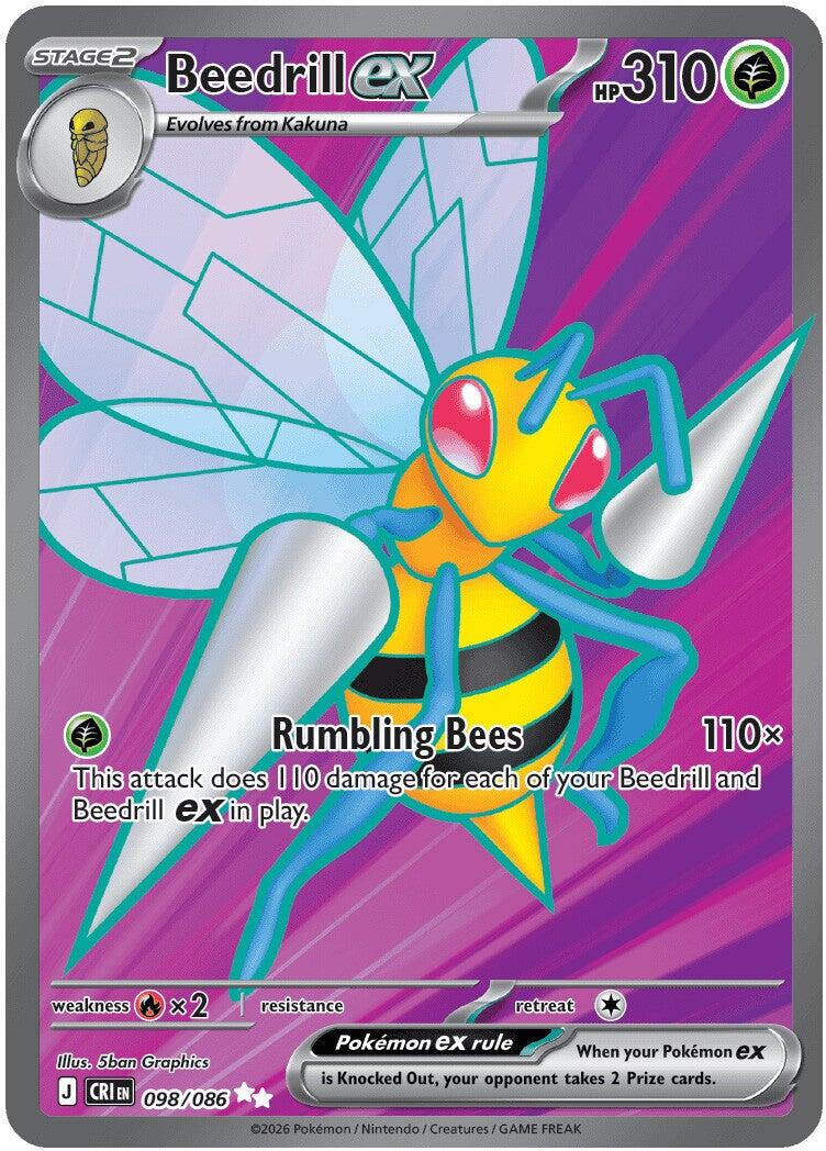 Beedrill ex (098/086) [Mega Evolution: Chaos Rising] | Jack's On Queen