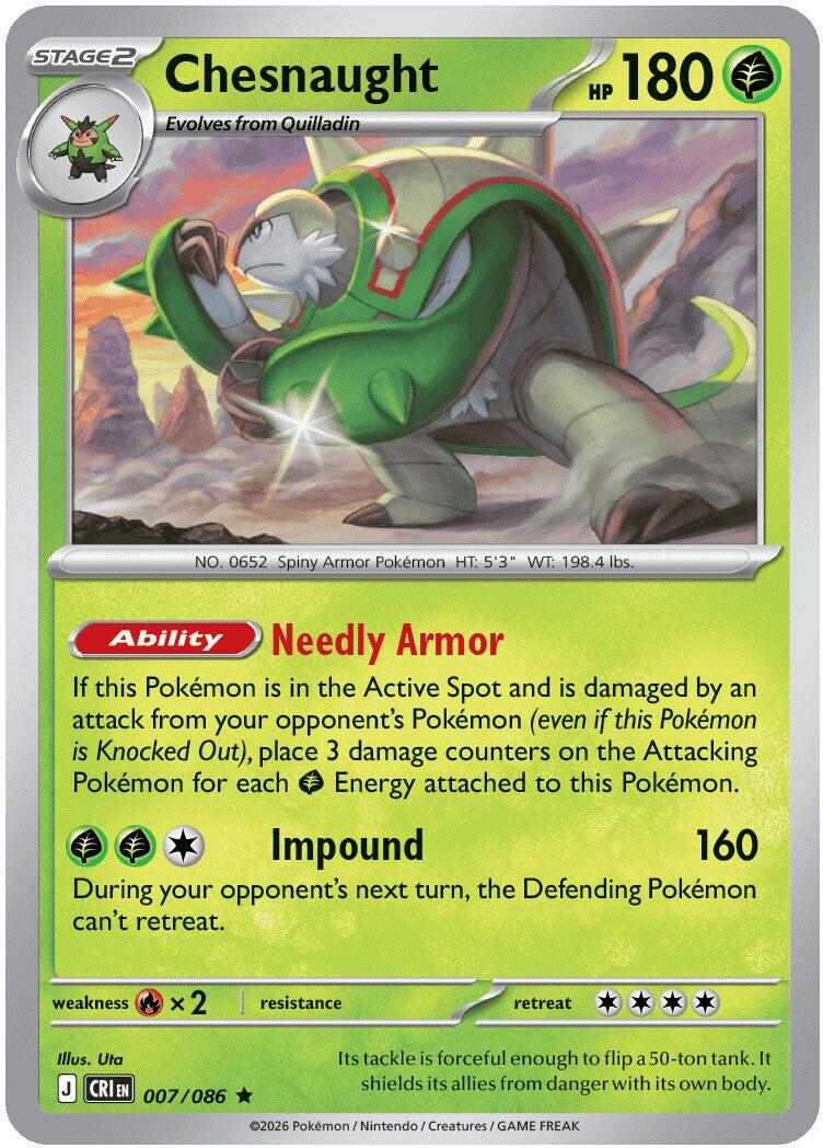 Chesnaught (007/086) [Mega Evolution: Chaos Rising] | Jack's On Queen