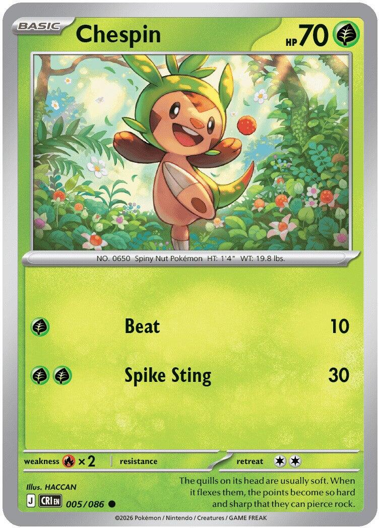 Chespin (005/086) [Mega Evolution: Chaos Rising] | Jack's On Queen