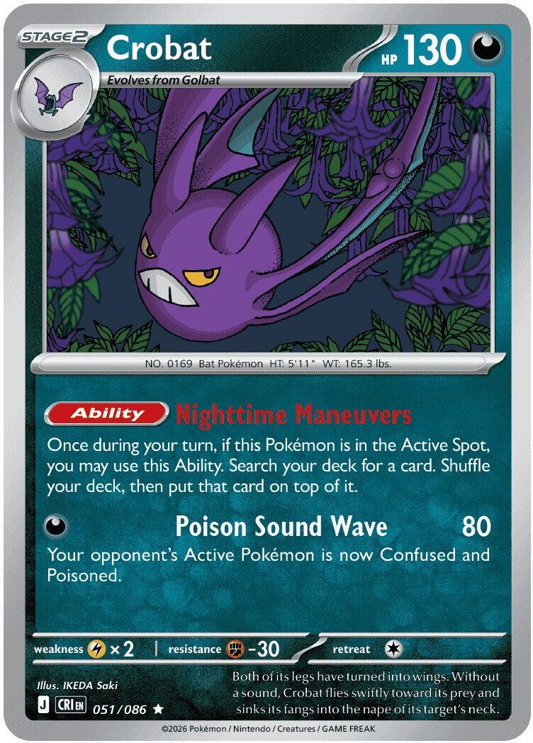 Crobat (051/086) [Mega Evolution: Chaos Rising] | Jack's On Queen