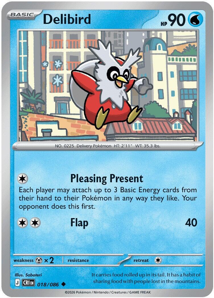 Delibird (018/086) [Mega Evolution: Chaos Rising] | Jack's On Queen
