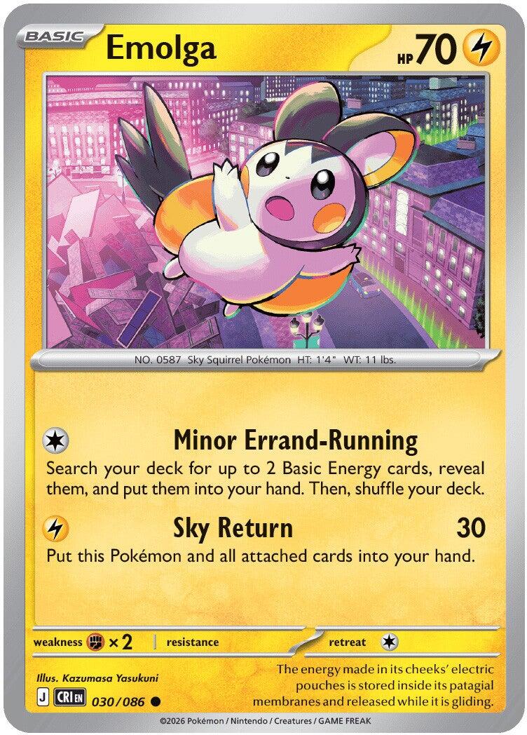 Emolga (030/086) [Mega Evolution: Chaos Rising] | Jack's On Queen