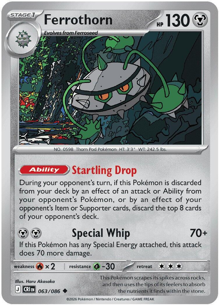 Ferrothorn (063/086) [Mega Evolution: Chaos Rising] | Jack's On Queen