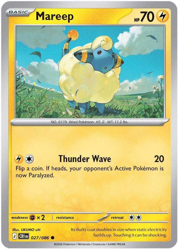 Mareep (027/086) [Mega Evolution: Chaos Rising] | Jack's On Queen