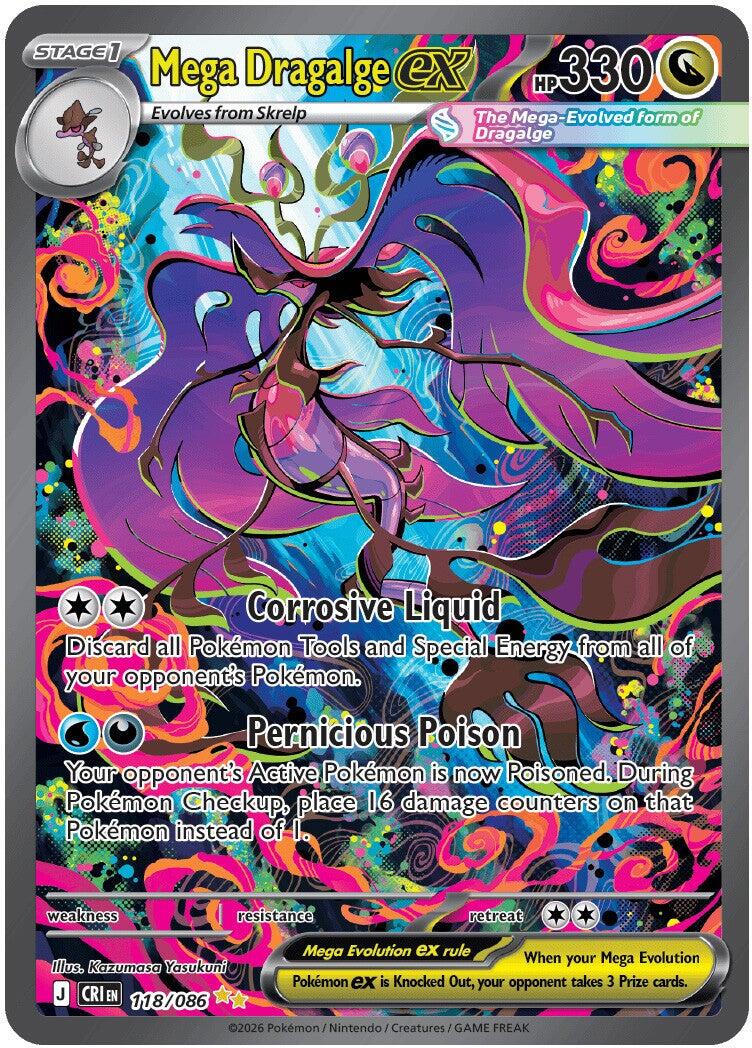 Mega Dragalge ex (118/086) [Mega Evolution: Chaos Rising] | Jack's On Queen