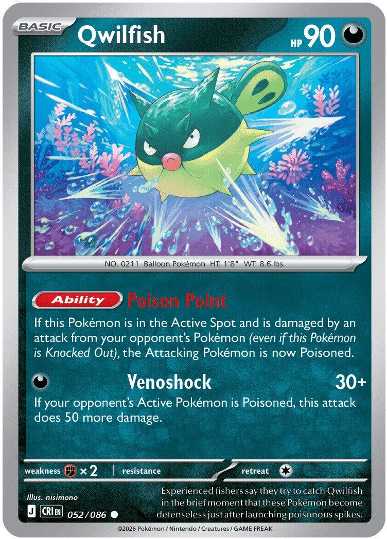 Qwilfish (052/086) [Mega Evolution: Chaos Rising] | Jack's On Queen