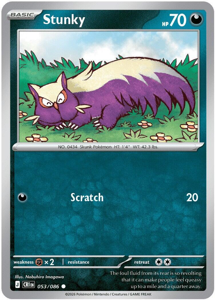 Stunky (053/086) [Mega Evolution: Chaos Rising] | Jack's On Queen