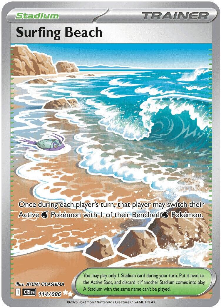 Surfing Beach (114/086) [Mega Evolution: Chaos Rising] | Jack's On Queen