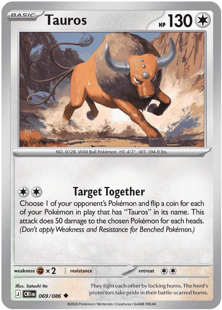 Tauros (069/086) [Mega Evolution: Chaos Rising] | Jack's On Queen