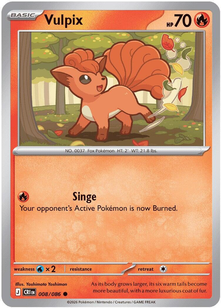 Vulpix (008/086) [Mega Evolution: Chaos Rising] | Jack's On Queen