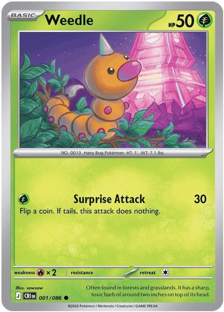 Weedle (001/086) [Mega Evolution: Chaos Rising] | Jack's On Queen