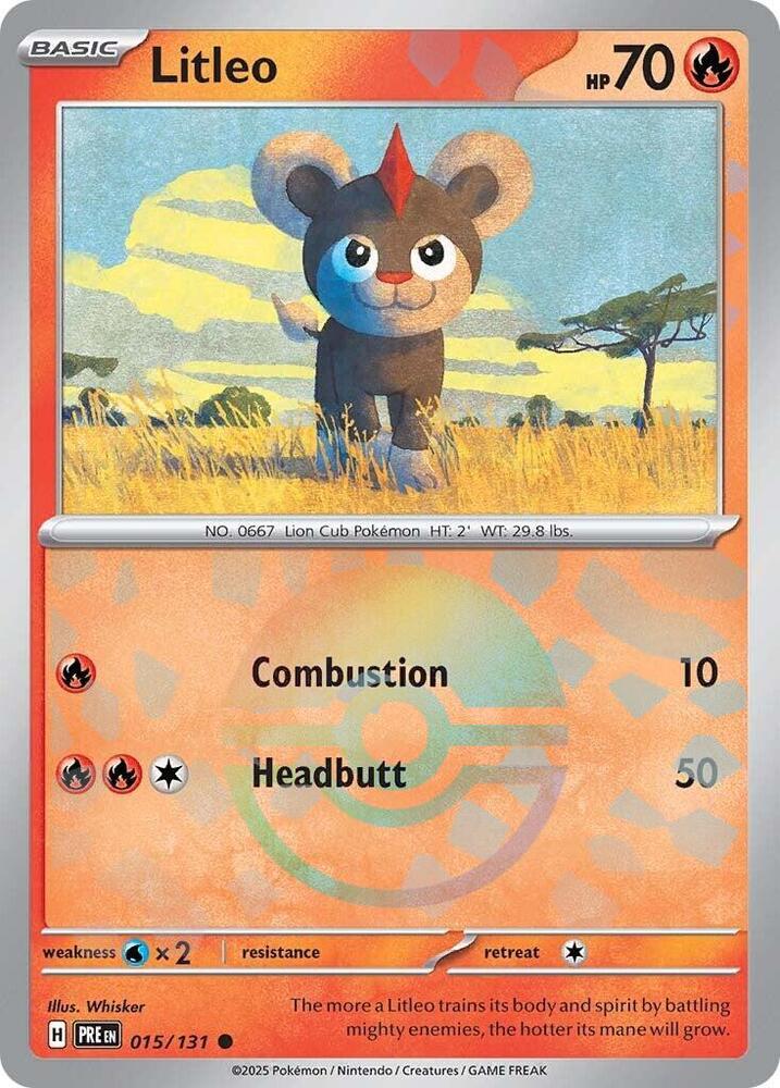 Litleo (015/131) (Poke Ball Pattern) [Scarlet & Violet: Prismatic Evolutions] | Jack's On Queen