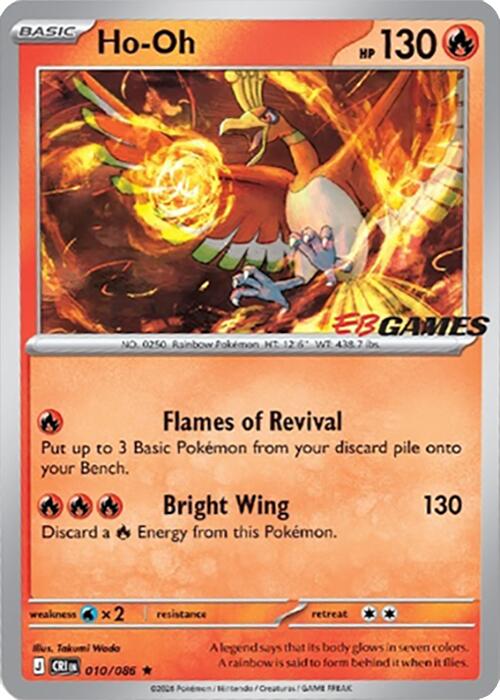Ho-Oh (010/086) (EB Games Exclusive) [Miscellaneous Cards] | Jack's On Queen