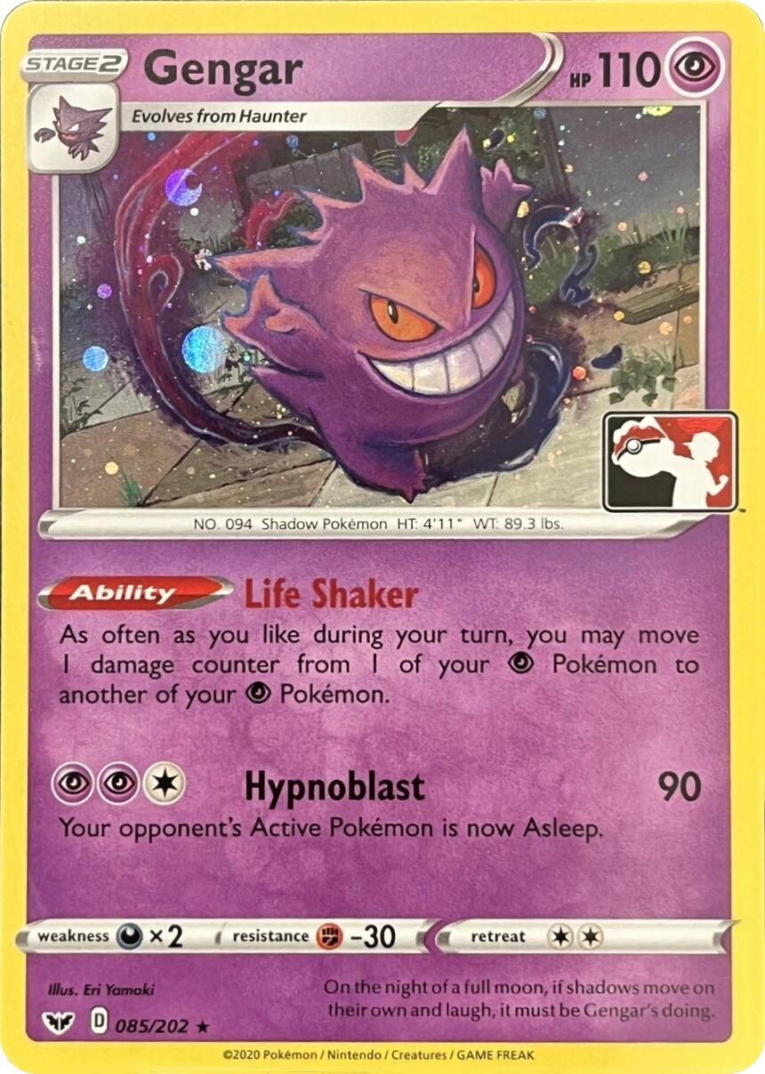 Gengar (085/202) (Library Exclusive) [Sword & Shield: Base Set] | Jack's On Queen