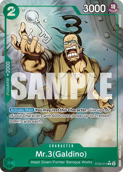 Mr.3(Galdino) (Full Art) (ST30-014) [Starter Deck EX: Luffy & Ace] | Jack's On Queen