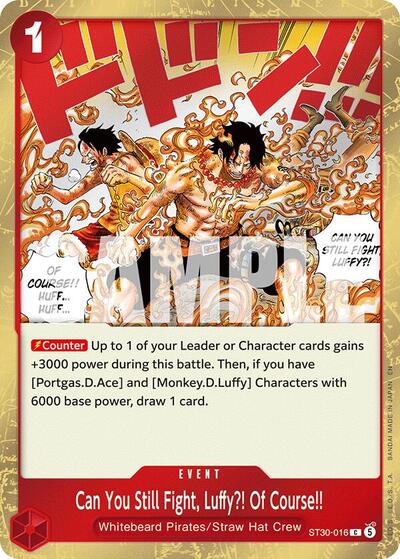 Can You Still Fight, Luffy?! Of Course!! (ST30-016) [Starter Deck EX: Luffy & Ace] | Jack's On Queen