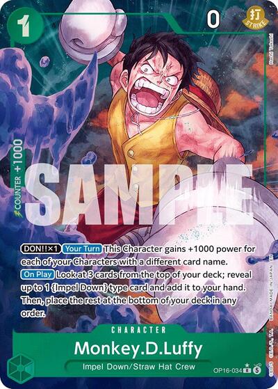 Monkey.D.Luffy (034) (Alternate Art) (OP16-034) [The Time of Battle] | Jack's On Queen
