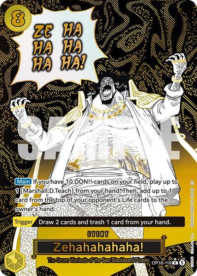Zehahahahaha! (Alternate Art) (OP16-116) [The Time of Battle] | Jack's On Queen