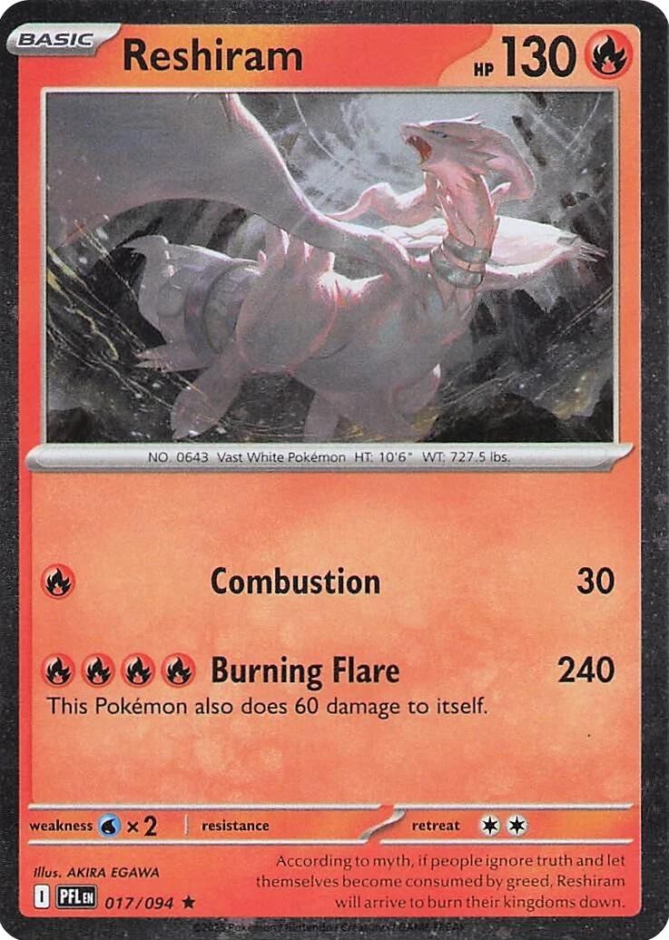 Reshiram (017/094) (Cosmos Holo) [Mega Evolution: Phantasmal Flames] | Jack's On Queen