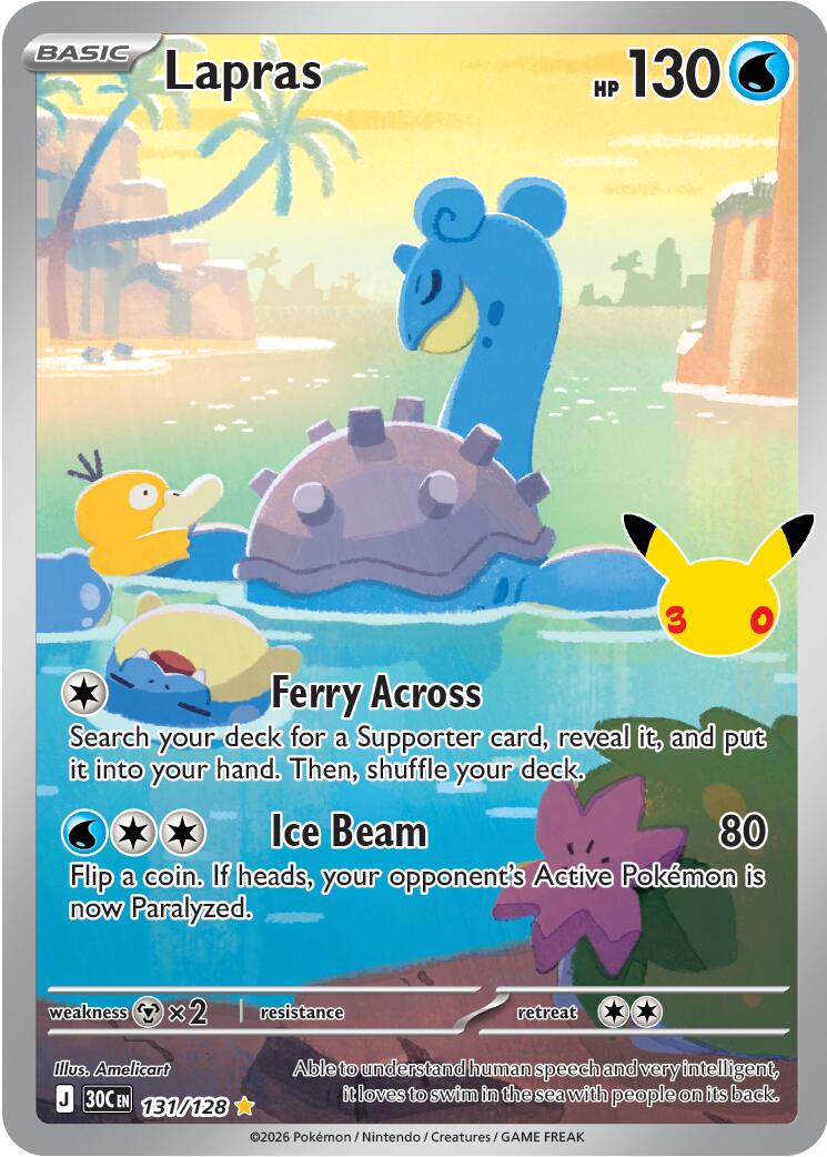 Lapras (131/128) [Mega Evolution: 30th Celebration] | Jack's On Queen