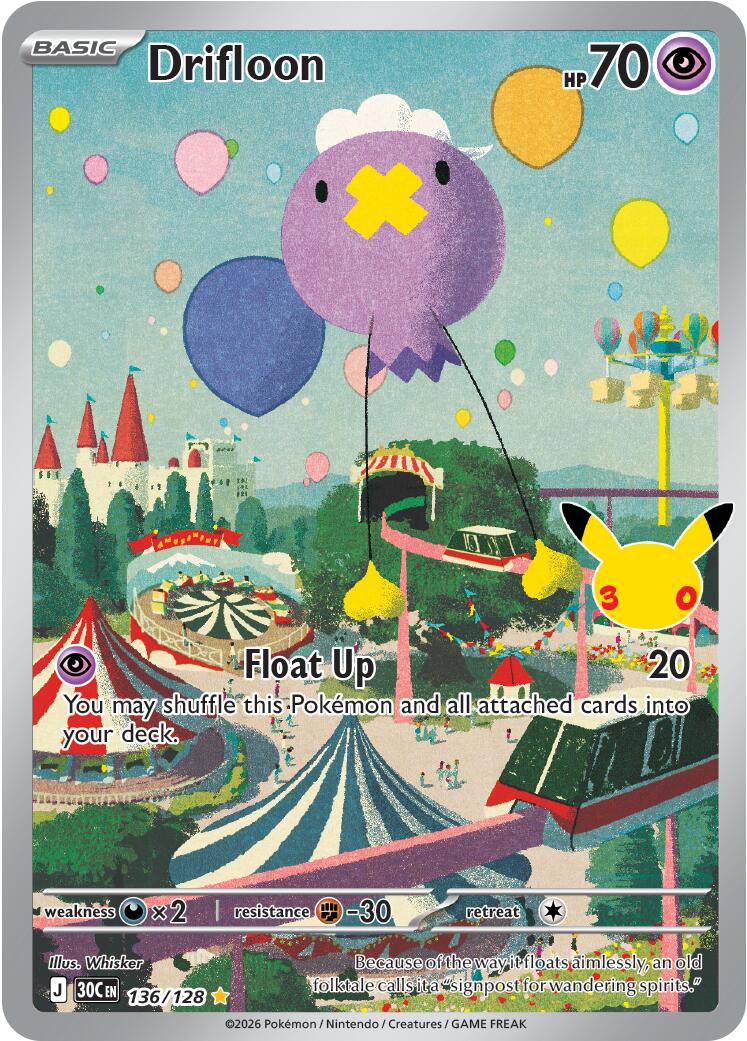 Drifloon (136/128) [Mega Evolution: 30th Celebration] | Jack's On Queen
