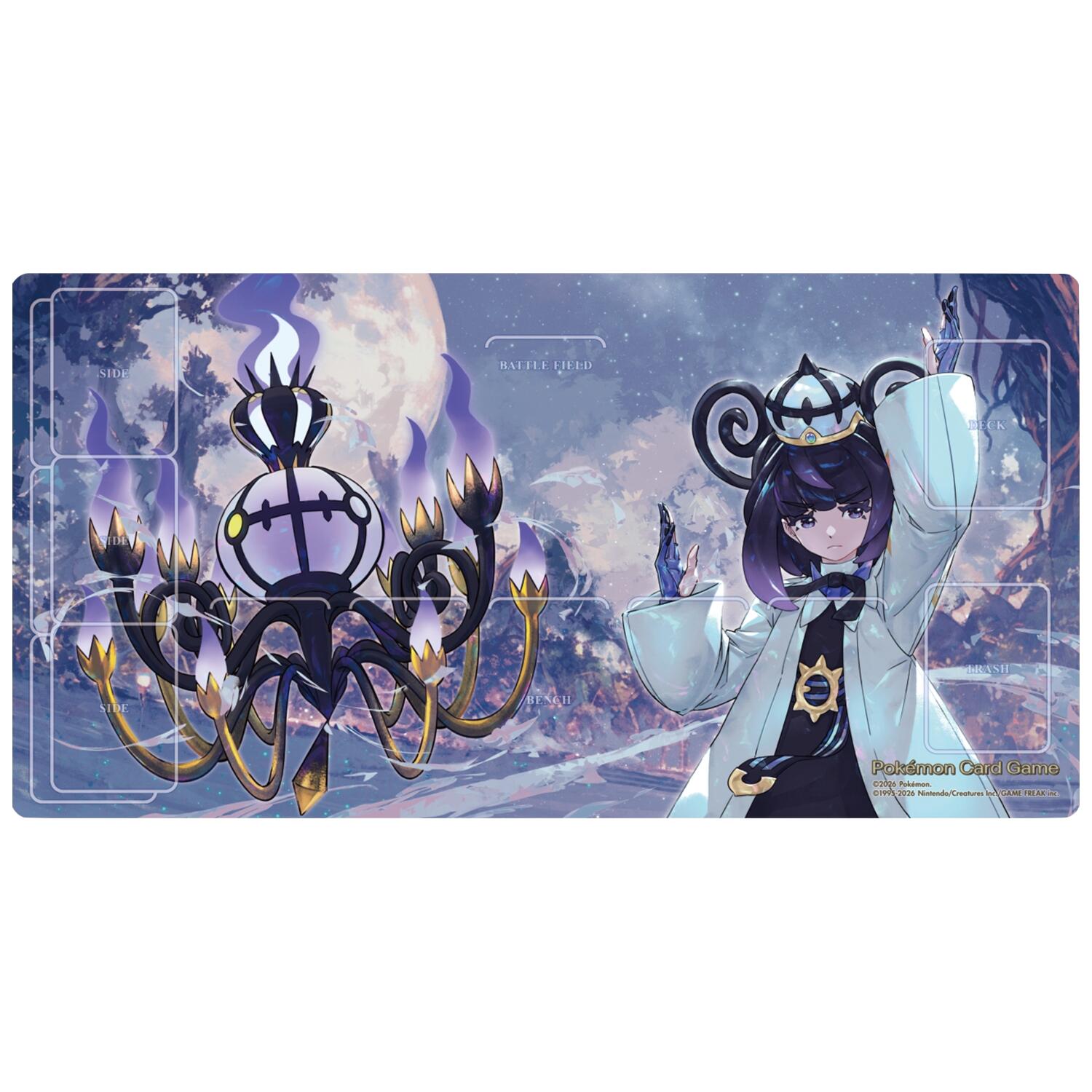 Pokemon TCG: Pokemon Center Exclusive - Gwynn and Mega Chandelure Playmat | Jack's On Queen