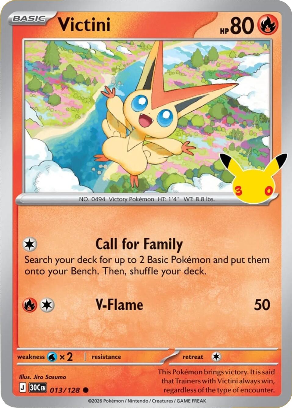 Victini (013/128) [Mega Evolution: 30th Celebration] | Jack's On Queen