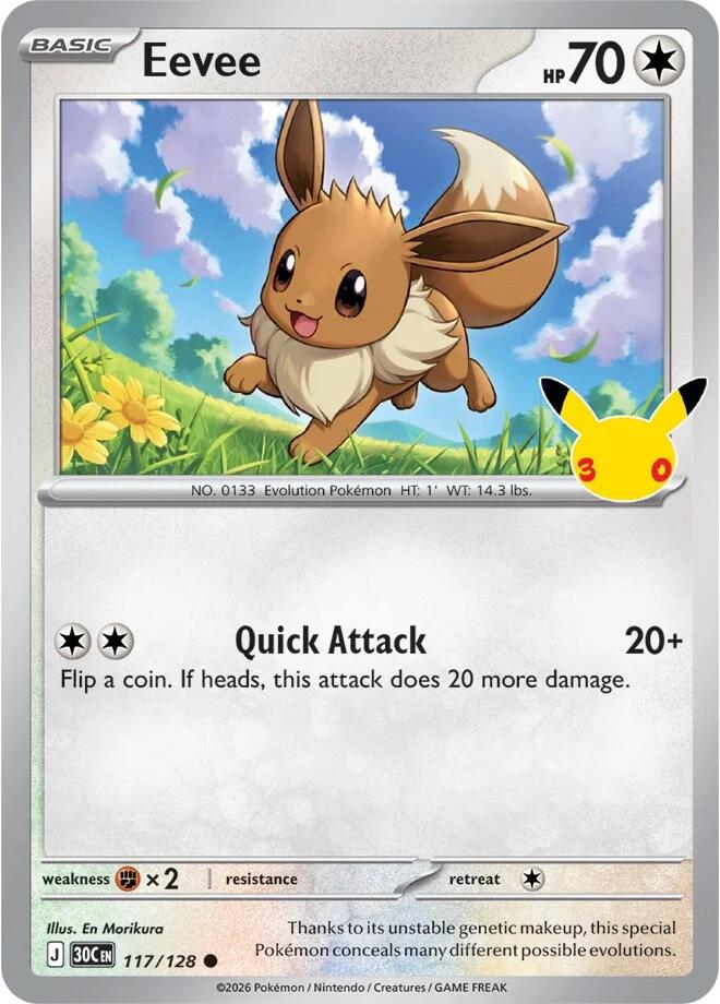 Eevee (117/128) [Mega Evolution: 30th Celebration] | Jack's On Queen