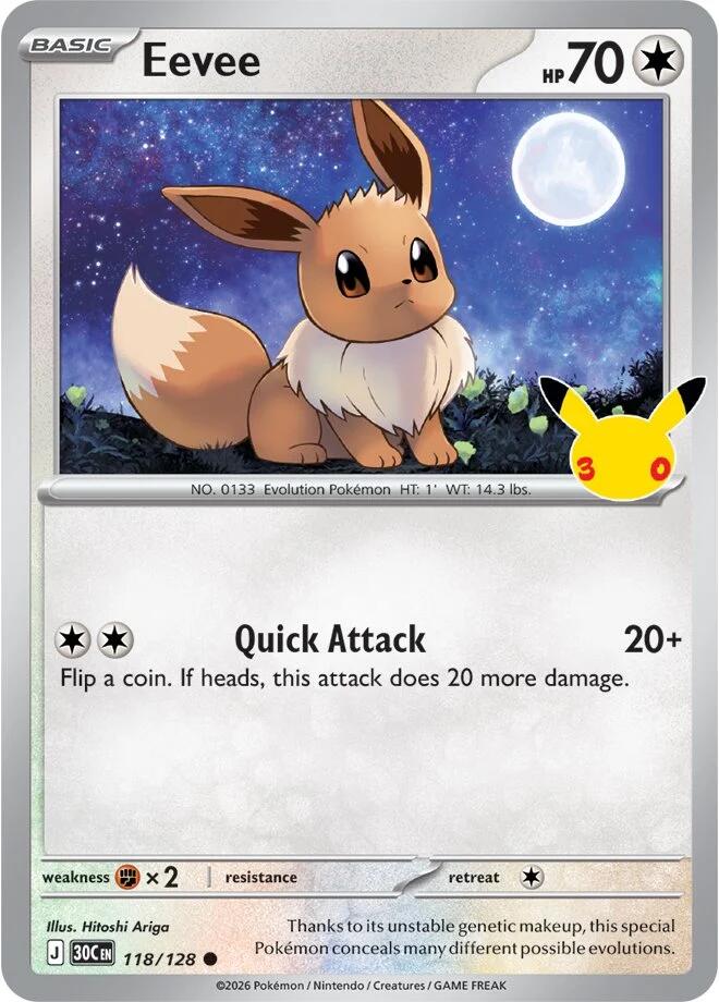 Eevee (118/128) [Mega Evolution: 30th Celebration] | Jack's On Queen