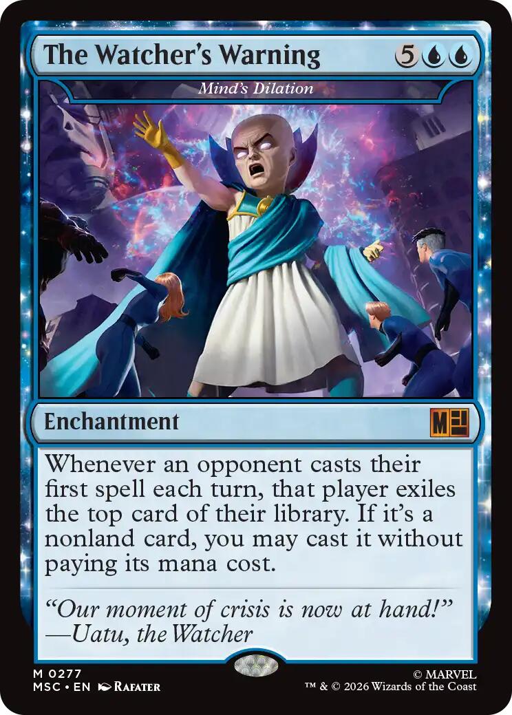 The Watcher's Warning - Mind's Dilation (Surge Foil) [Marvel Super Heroes Commander] | Jack's On Queen