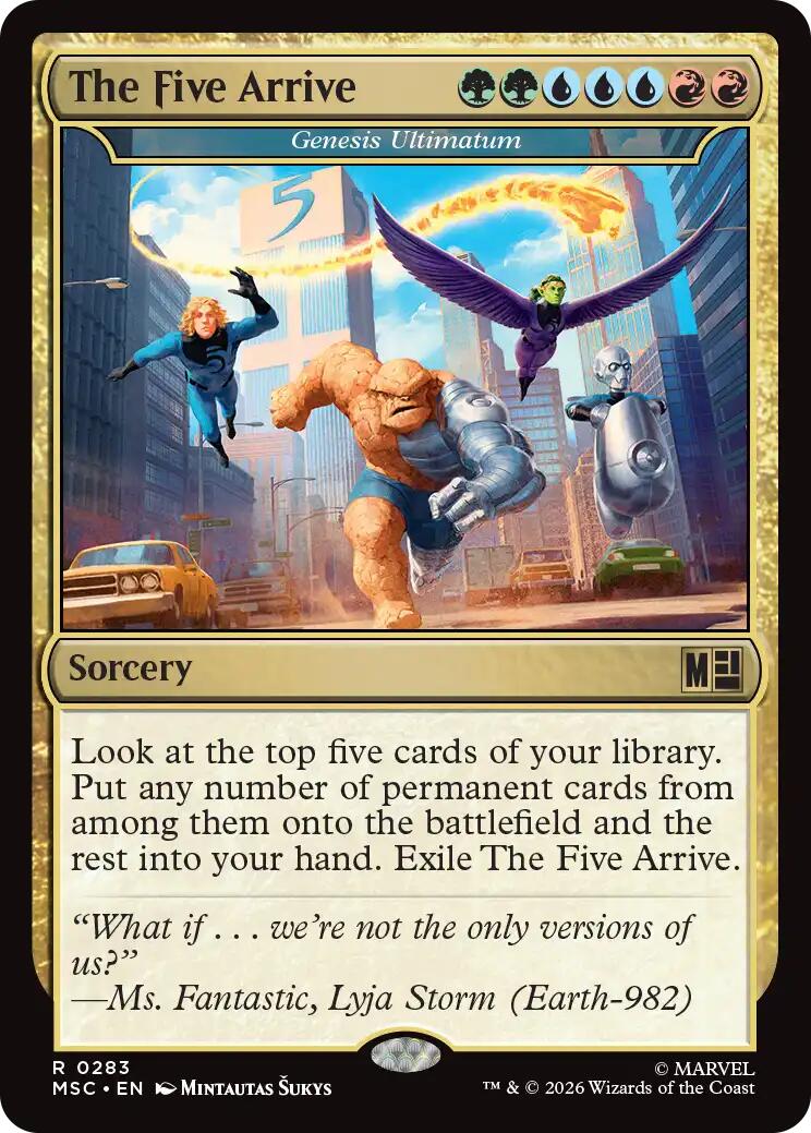 The Five Arrive - Genesis Ultimatum (Surge Foil) [Marvel Super Heroes Commander] | Jack's On Queen