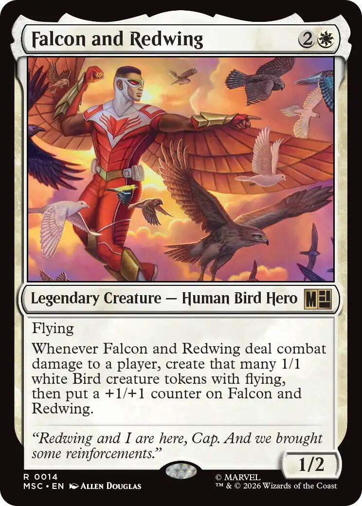 Falcon and Redwing (Surge Foil) [Marvel Super Heroes Commander] | Jack's On Queen
